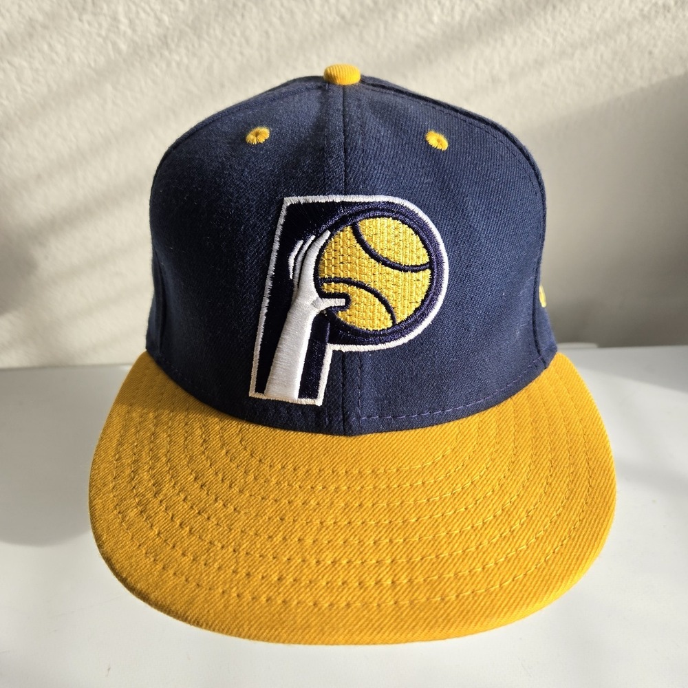 NEW ERA 59FIFTY INDIANA PACERS 2‎ Tone Fitted Hat Cap Size 7¼ Retro Logo HWC